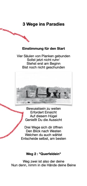 Wegbeschreibung Bewusstseins-Schnitzeljagd: Querfeldein